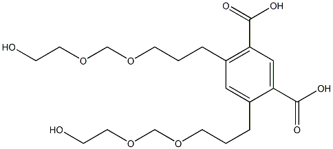 4,6-Bis(8-hydroxy-4,6-dioxaoctan-1-yl)isophthalic acid Struktur