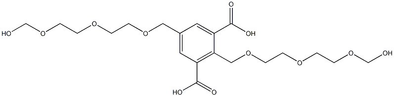 2,5-Bis(9-hydroxy-2,5,8-trioxanonan-1-yl)isophthalic acid Struktur