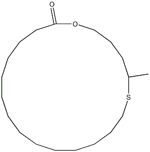 5-Methyl-1-oxa-6-thiacycloicosan-20-one Struktur