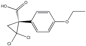 (S)-1-(4-Ethoxyphenyl)-2,2-dichlorocyclopropanecarboxylic acid Struktur