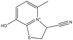 3-Cyano-2,3-dihydro-8-hydroxy-5-methylthiazolo[3,2-a]pyridinium Struktur