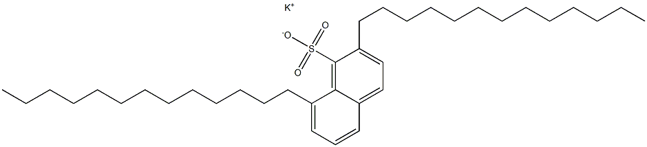 2,8-Ditridecyl-1-naphthalenesulfonic acid potassium salt Struktur