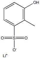 3-Hydroxy-2-methylbenzenesulfonic acid lithium salt Struktur