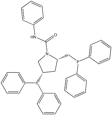 (2S,4S)-N-Phenyl-4-(diphenylphosphino)-2-[(diphenylphosphino)methyl]-1-pyrrolidinecarboxamide Struktur