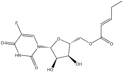 5'-O-(2-Pentenoyl)-5-fluorouridine Struktur