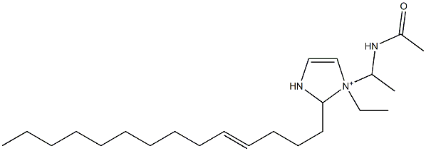 1-[1-(Acetylamino)ethyl]-1-ethyl-2-(4-tetradecenyl)-4-imidazoline-1-ium Struktur