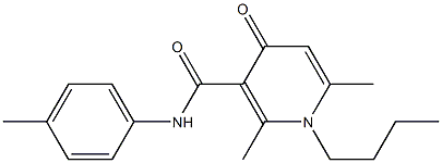 N-(4-Methylphenyl)-1-butyl-2,6-dimethyl-4-oxo-1,4-dihydro-3-pyridinecarboxamide Struktur