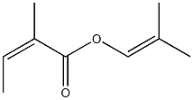 2-Methylisocrotonic acid 2-methyl-1-propenyl ester Struktur