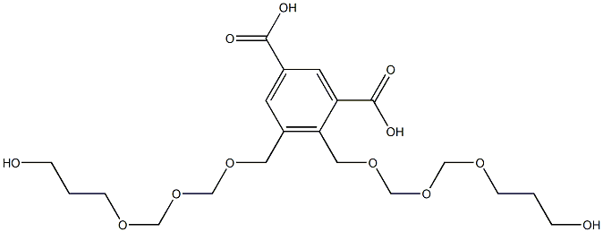 4,5-Bis(9-hydroxy-2,4,6-trioxanonan-1-yl)isophthalic acid Struktur