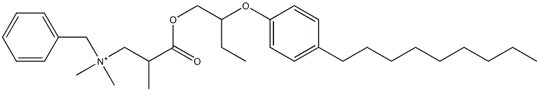 N,N-Dimethyl-N-benzyl-N-[2-[[2-(4-nonylphenyloxy)butyl]oxycarbonyl]propyl]aminium Struktur