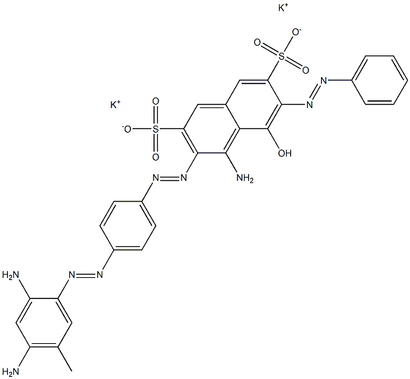 4-Amino-3-[p-(2,4-diamino-5-methylphenylazo)phenylazo]-5-hydroxy-6-phenylazo-2,7-naphthalenedisulfonic acid dipotassium salt Struktur