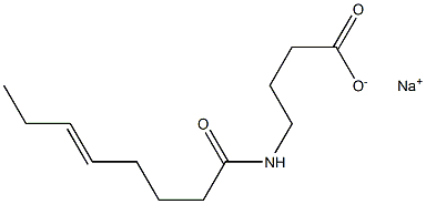 4-(5-Octenoylamino)butyric acid sodium salt Struktur