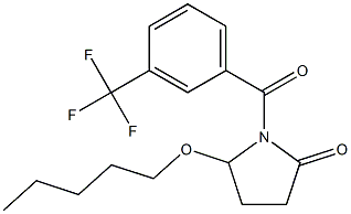 5-(Pentyloxy)-1-[3-(trifluoromethyl)benzoyl]pyrrolidin-2-one Struktur