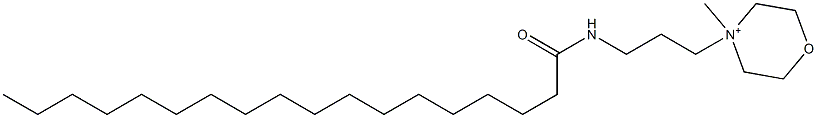 4-Methyl-4-[3-(1-oxooctadecylamino)propyl]morpholinium Struktur