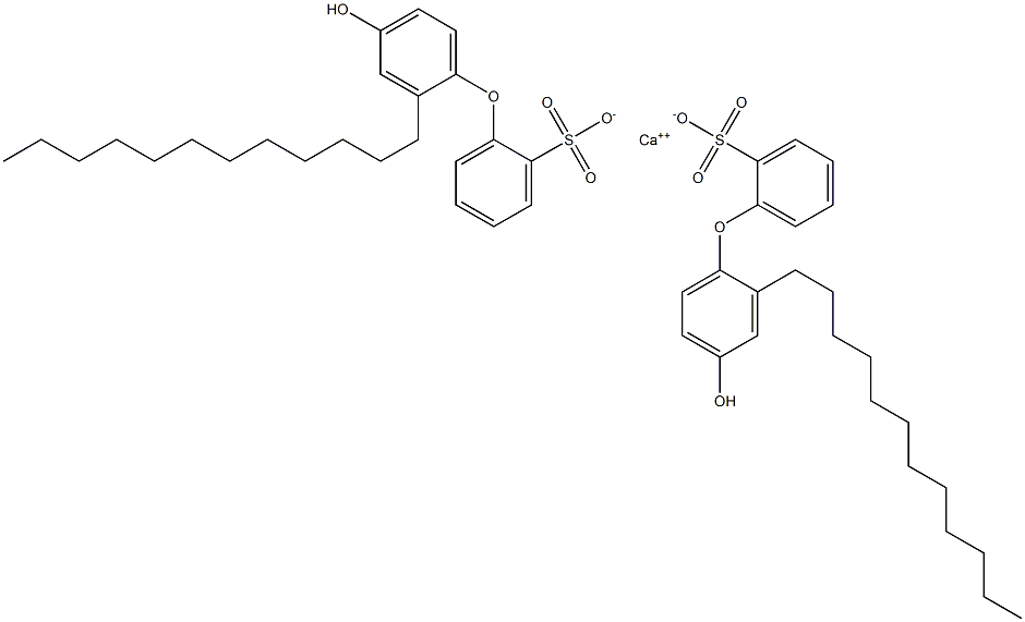 Bis(4'-hydroxy-2'-dodecyl[oxybisbenzene]-2-sulfonic acid)calcium salt Struktur