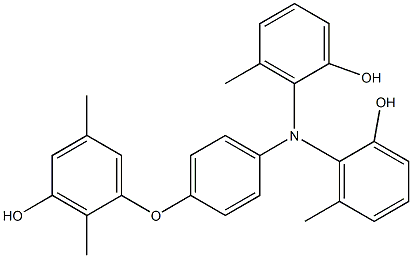 N,N-Bis(2-hydroxy-6-methylphenyl)-4-(3-hydroxy-2,5-dimethylphenoxy)benzenamine Struktur