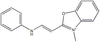 3-Methyl-2-[2-(phenylamino)ethenyl]benzoxazol-3-ium Struktur