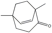 1,5-Dimethylbicyclo[3.2.2]non-6-en-2-one Struktur