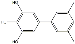 3',5'-Dimethyl-1,1'-biphenyl-3,4,5-triol Struktur