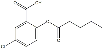 2-Pentanoyloxy-5-chlorobenzoic acid Struktur