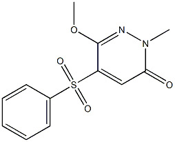 6-Methoxy-2-methyl-5-(phenylsulfonyl)pyridazin-3(2H)-one Struktur