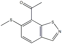 7-Acetyl-6-(methylthio)-1,2-benzisothiazole Struktur