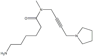 N-Methyl-N-[4-(1-pyrrolidinyl)-2-butynyl]-6-aminohexanamide Struktur