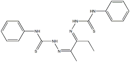 1,1'-(Pentane-2,3-diylidene)bis(4-phenylthiosemicarbazide) Struktur