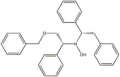 N-[(R)-2-Benzyloxy-1-phenylethyl]-N-[(S)-1,2-diphenylethyl]hydroxylamine Struktur