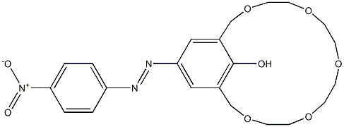 19-(4-Nitrophenylazo)-21-hydroxy-3,6,9,12,15-pentaoxabicyclo[15.3.1]henicosa-1(21),17,19-triene Struktur