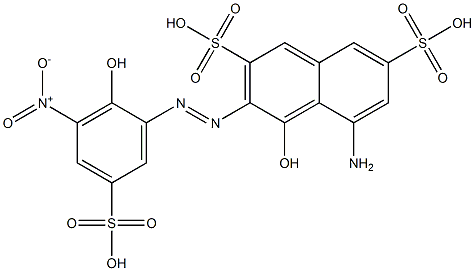 5-Amino-4-hydroxy-3-[(2-hydroxy-3-nitro-5-sulfophenyl)azo]-2,7-naphthalenedisulfonic acid Struktur