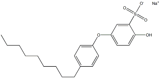 4-Hydroxy-4'-nonyl[oxybisbenzene]-3-sulfonic acid sodium salt Struktur