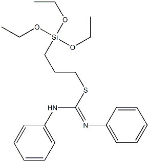 N,N'-Diphenylcarbamimidothioic acid 3-(triethoxysilyl)propyl ester Struktur