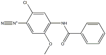 4-(Benzoylamino)-2-chloro-5-methoxybenzenediazonium Struktur