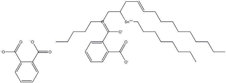 Bis[phthalic acid 1-(2-dodecenyl)]dioctyltin(IV) salt Struktur