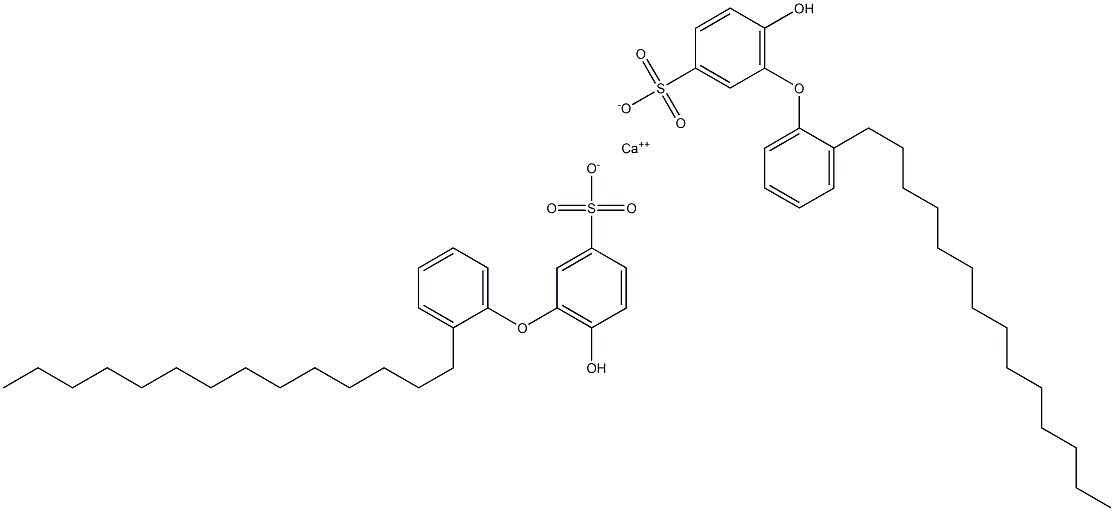 Bis(6-hydroxy-2'-tetradecyl[oxybisbenzene]-3-sulfonic acid)calcium salt Struktur