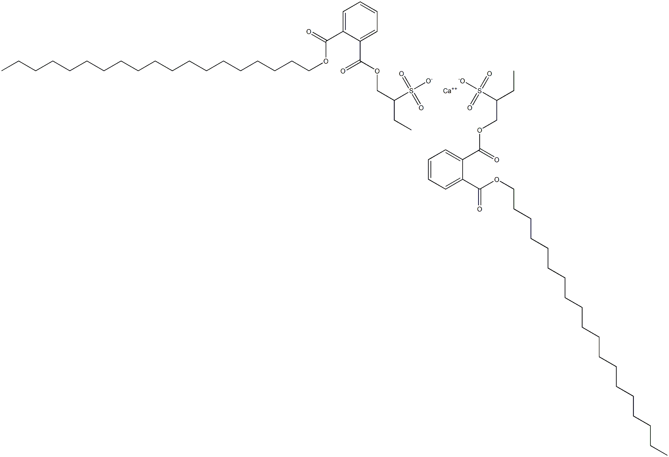 Bis[1-[(2-nonadecyloxycarbonylphenyl)carbonyloxy]butane-2-sulfonic acid]calcium salt Struktur