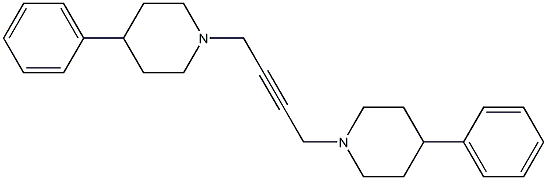 1,1'-(2-Butyne-1,4-diyl)bis(4-phenylpiperidine) Struktur