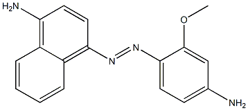 4-(2-Methoxy-4-aminophenylazo)-1-naphtylamine Struktur