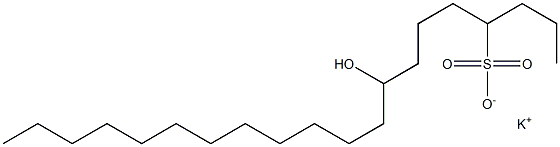 8-Hydroxyicosane-4-sulfonic acid potassium salt Struktur