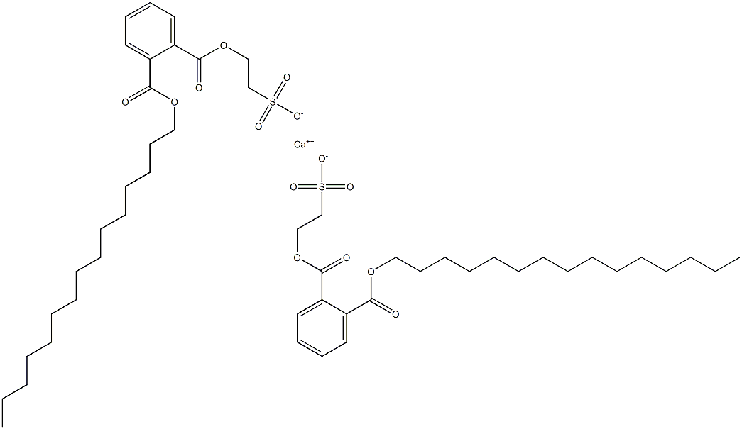 Bis[2-[(2-pentadecyloxycarbonylphenyl)carbonyloxy]ethanesulfonic acid]calcium salt Struktur