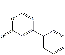 2-Methyl-4-phenyl-6H-1,3-oxazin-6-one Struktur