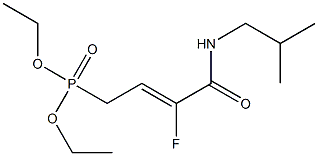 (Z)-4-(2-Methylpropylamino)-3-fluoro-4-oxo-2-butenylphosphonic acid diethyl ester Struktur