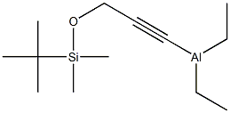 Diethyl[3-(dimethyl tert-butylsiloxy)-1-propynyl]aluminum Struktur