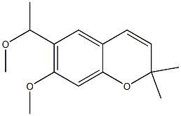 6-(1-Methoxyethyl)-7-methoxy-2,2-dimethyl-2H-1-benzopyran Struktur