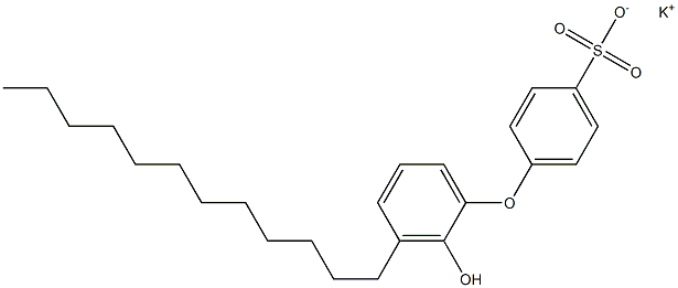 2'-Hydroxy-3'-dodecyl[oxybisbenzene]-4-sulfonic acid potassium salt Struktur