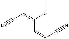 (1E,3Z)-1,4-Dicyano-2-methoxy-1,3-butadiene Struktur