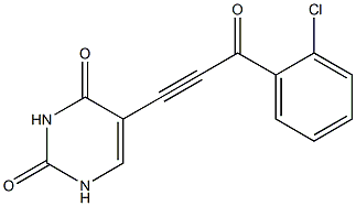 5-[3-Oxo-3-(2-chlorophenyl)-1-propynyl]pyrimidine-2,4(1H,3H)-dione Struktur