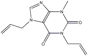 1,7-Di(2-propenyl)-3-methylxanthine Struktur