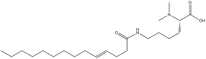 N6-(4-Tetradecenoyl)-N2,N2-dimethyllysine Struktur